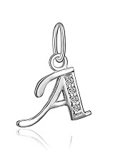 stunning teensy-weensy alphabet initial silver baby charm